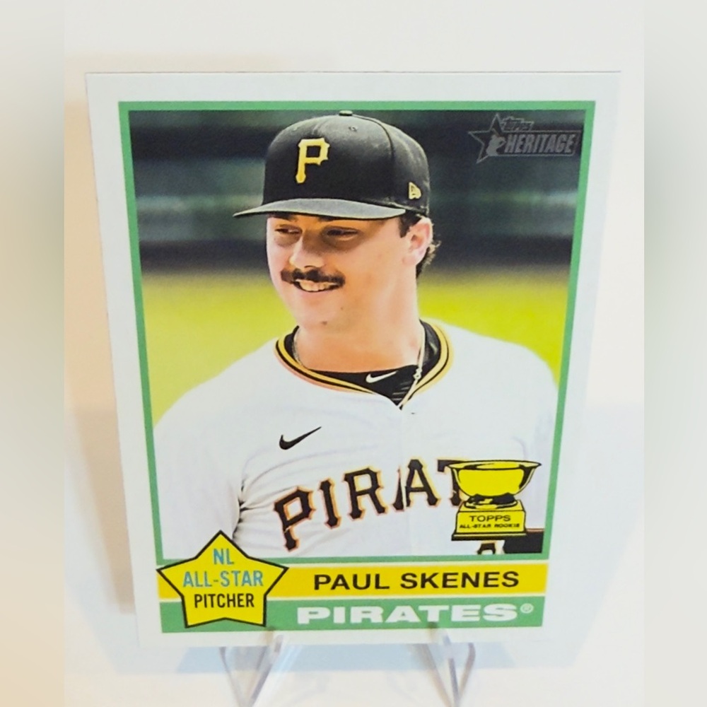 2025 Topps Heritage NL All- Star Pitcher # 60 Green Paul Skenes  RC